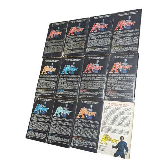 The Avenger Series Kenneth Robeson Lot‎ of 12 Vintage Warner Pulp Books - Picture 4 of 4